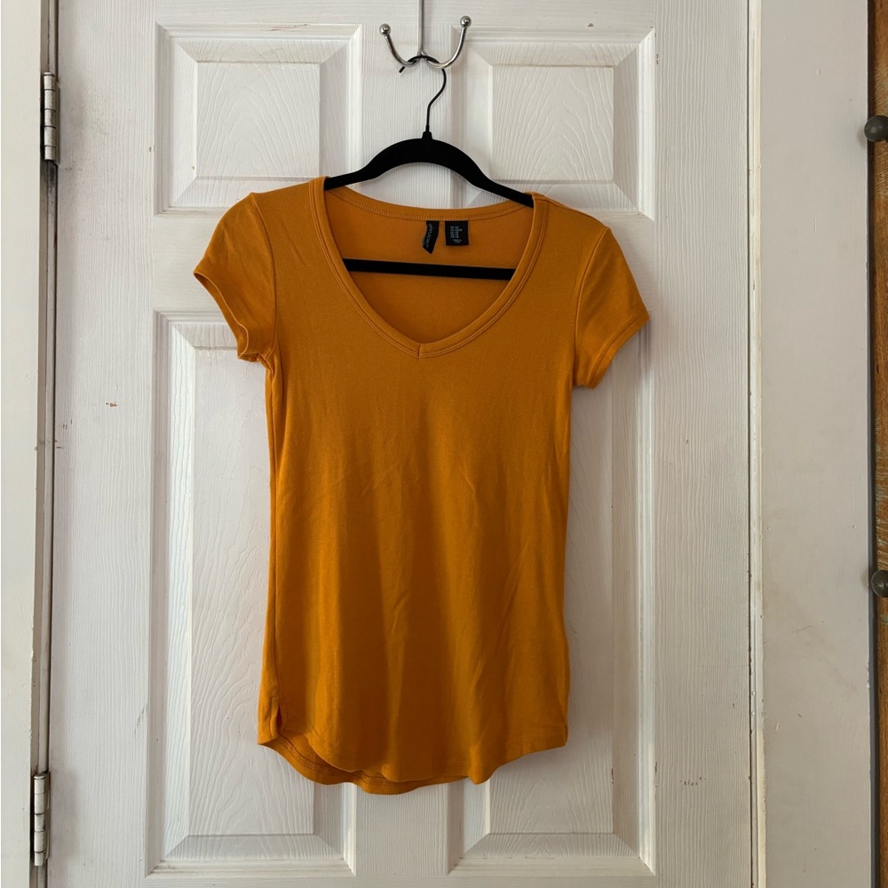 Cynthia Rowley Mustard Yellow T-Shirt Size XS